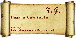Hagara Gabriella névjegykártya